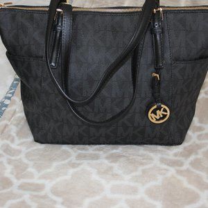 Michael Ko Jet Set Logo Monogram Item Tote Bag